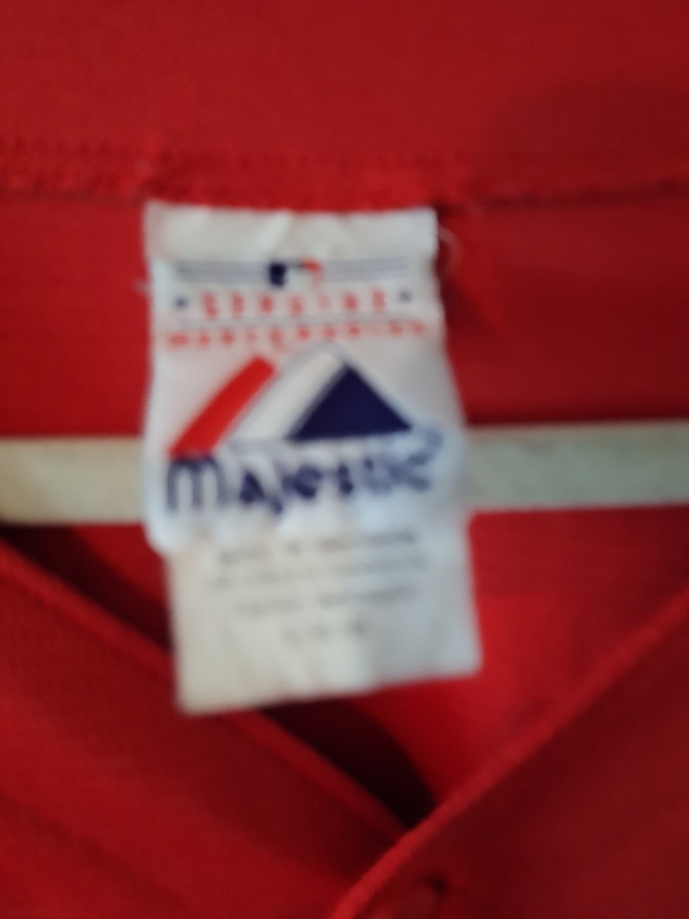 Majestic Phillies Red and Blue Womens Baseball Jersey L - Picture 2 of 5